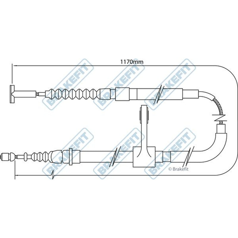 Apec Handbrake Cable Right Rear BBC3006