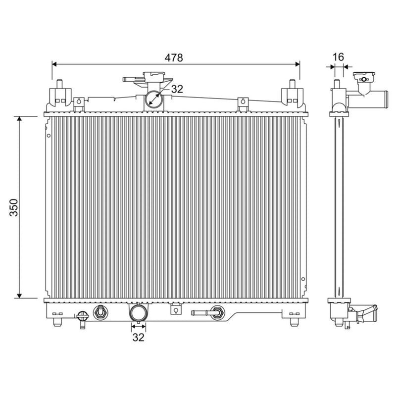 Valeo Engine Radiator 701330