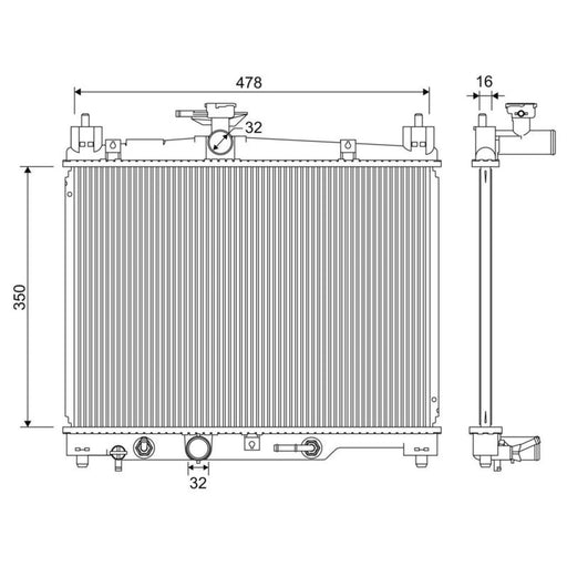 Valeo Engine Radiator 701330