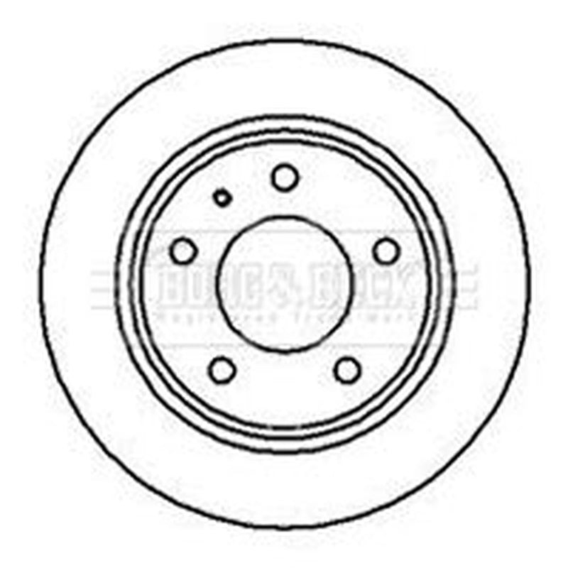 Borg & Beck 2 x Solid Rear Brake Discs BBD4996