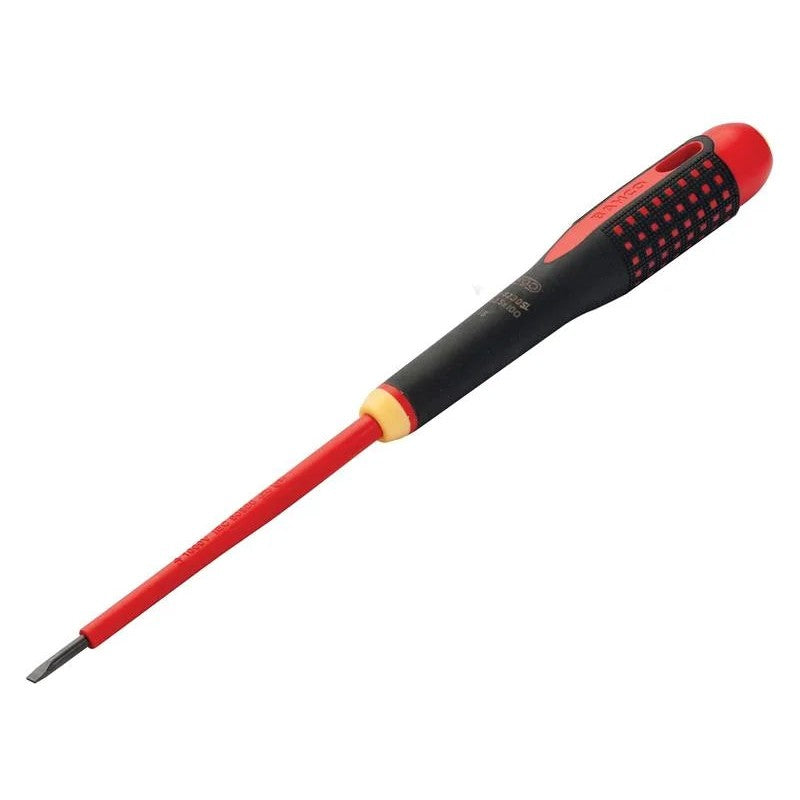 Bahco ERGO™ Slim VDE Insulated Slotted Screwdriver 3.5 x 100mm - BE-8230SL