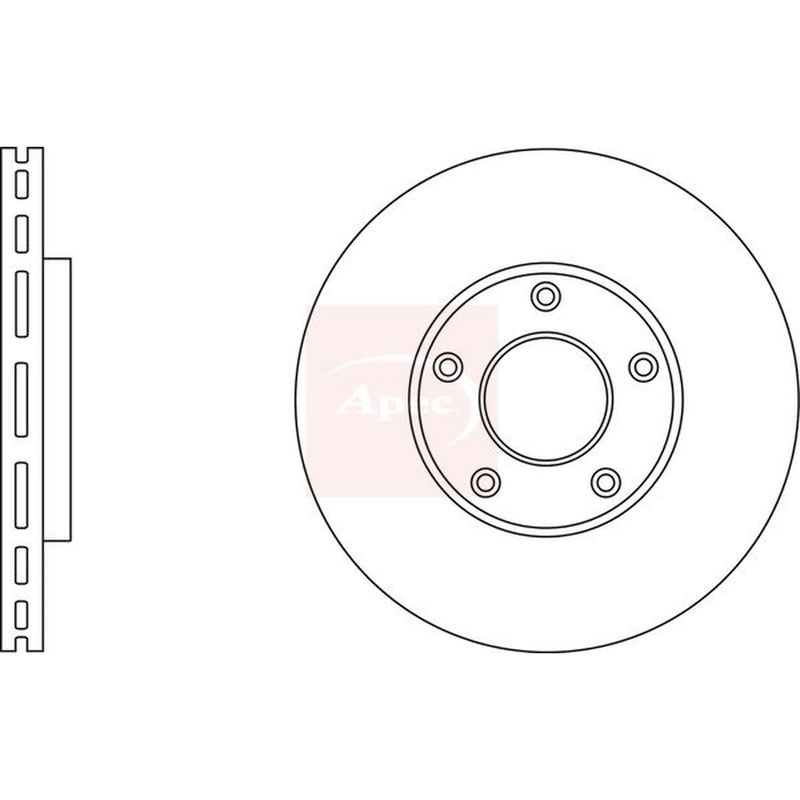 Apec 2 x Vented Front Brake Discs DSK3052