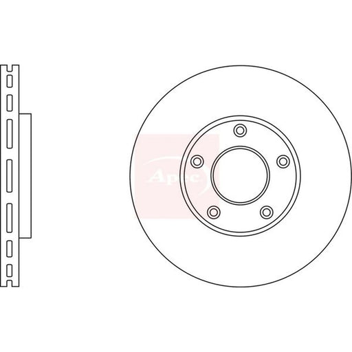 Apec 2 x Vented Front Brake Discs DSK3052