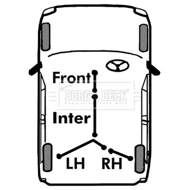 Borg & Beck Handbrake Cable Left Rear BKB2507