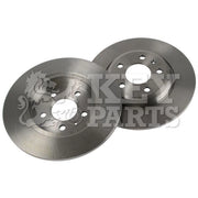 Key Parts 2 x Solid Rear Brake Discs KBD4635