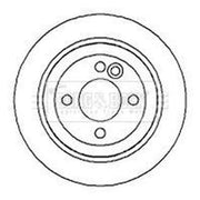 Borg & Beck 2 x Solid Rear Brake Discs BBD4257