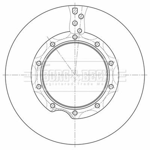 Borg & Beck 2 x Vented Rear Brake Discs BBD32632