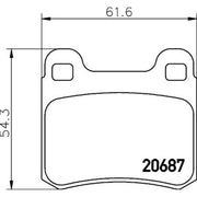 Mintex Rear Brake Pad Set MDB1560