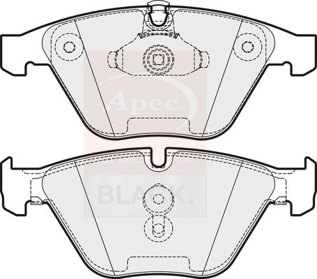 APEC Black Front Brake Pad Set