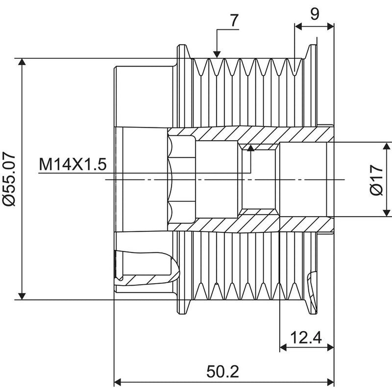 Valeo Alternator Overrunning Freewheel Clutch 588130