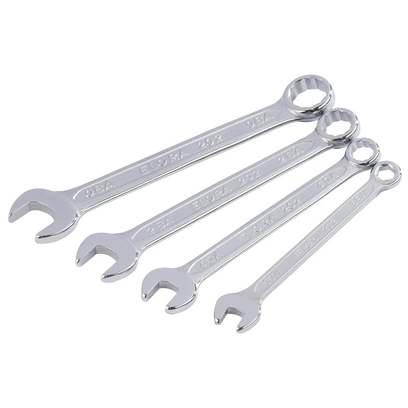 Elora Midget BA Combination Spanner Set 4 Piece