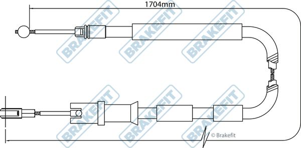 Apec Handbrake Cable Left Rear fits Mercedes-Benz Sprinter 3,5-T Bus 2009-2018