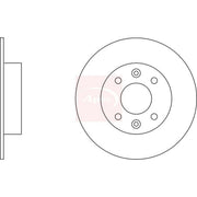 Apec 2 x Solid Front Brake Discs DSK184