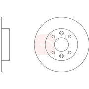Apec 2 x Solid Front Brake Discs DSK184
