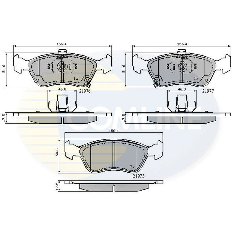 Comline 4 x Front Brake Pad Set CBP3450