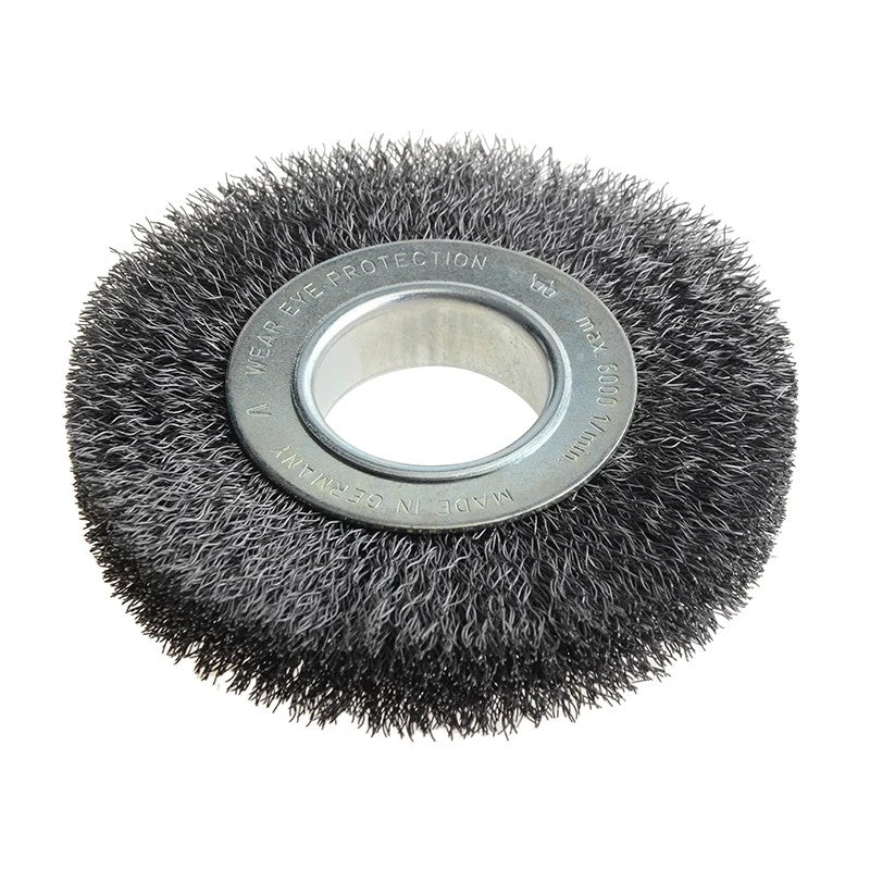 Lessmann Wheel Brush D125mm x W20-22 x 40 Bore Steel Wire 0.30 + Adaptors Set 2