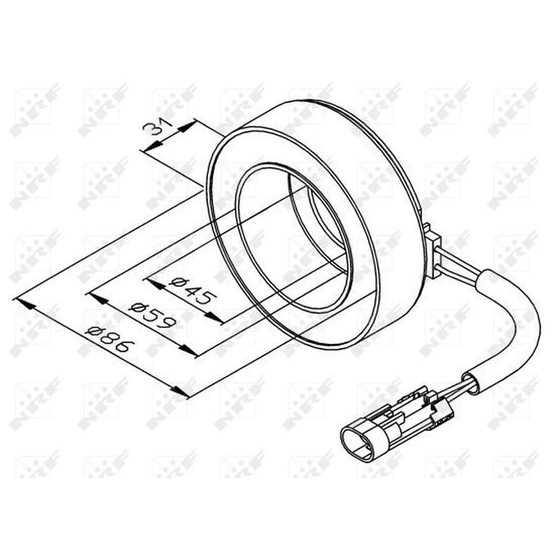 NRF A/C Compressor Clutch Part 38475 5814112 38475