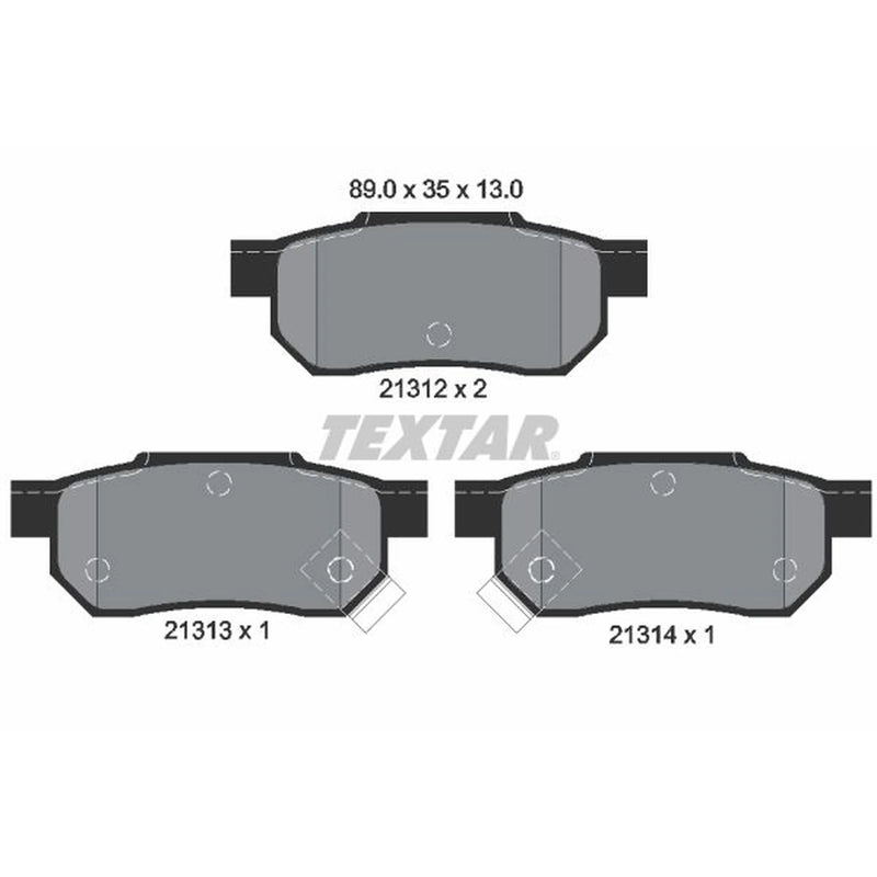 Textar Rear Brake Pad Set 2131201