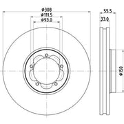 DON 2 x Front Brake Discs PCD19581
