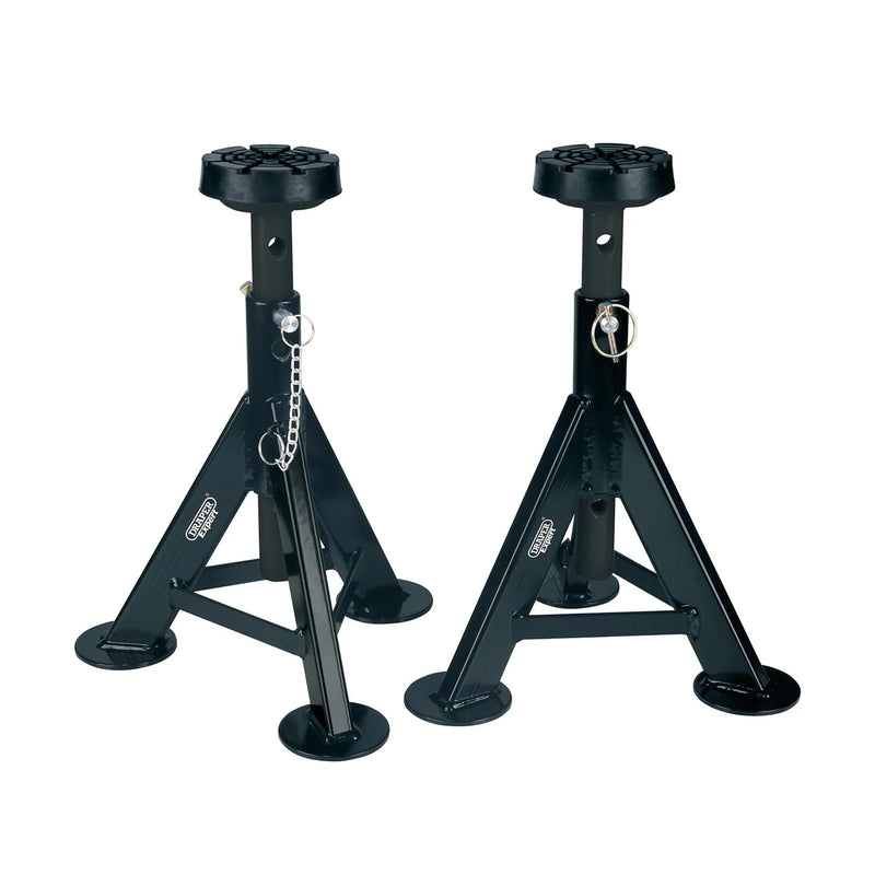 Draper Expert Axle Stands Pair 3 Tonne Adjustable 350-555mm