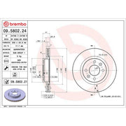 Brembo 2 x Front Brake Discs 09.5802.21
