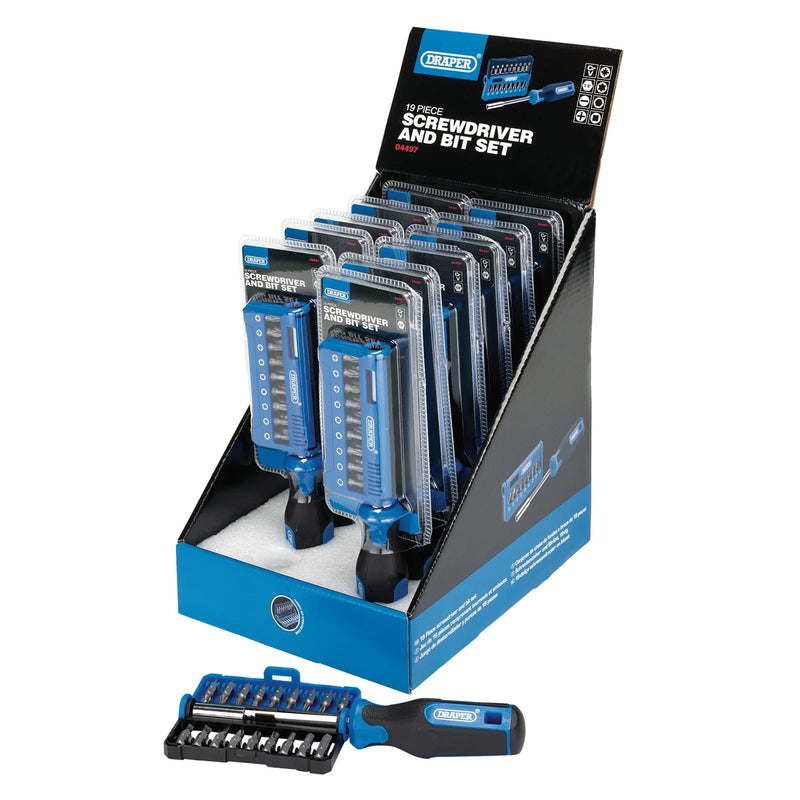 Draper Screwdriver and Bit Set 19 Piece