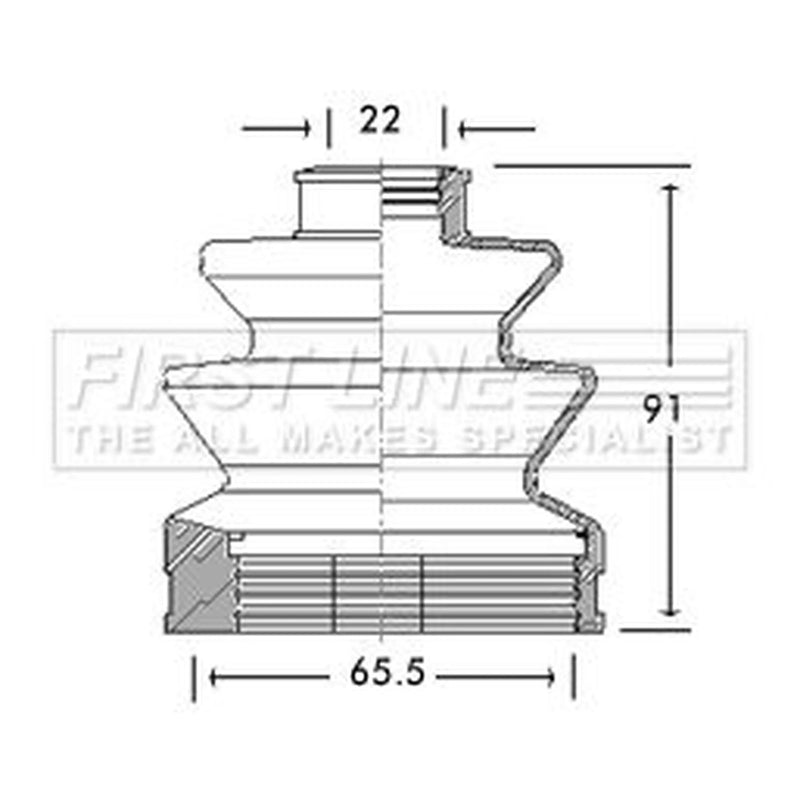 First Line Drive Shaft Bellow Kit Front Left FCB2712