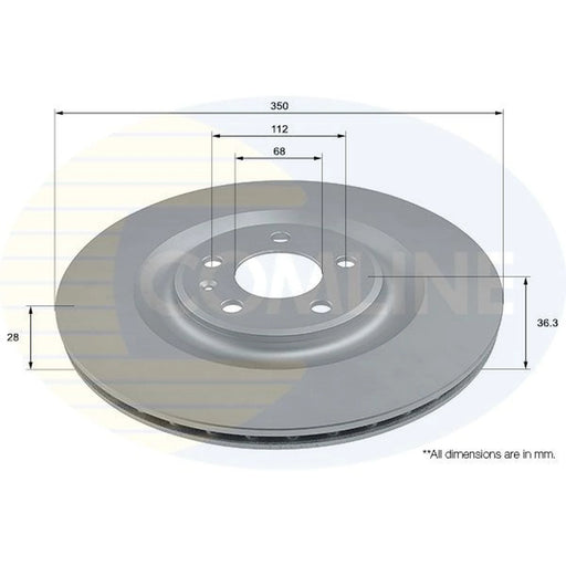 Comline 2 x Internally Vented Rear Brake Discs ADC2963V