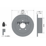 Textar 2 x Solid Rear Brake Discs 92322203