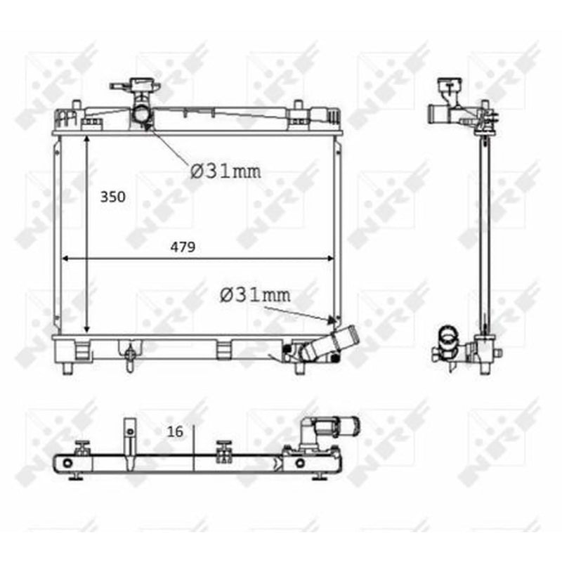 NRF Engine Radiator 58384