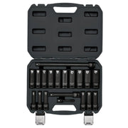 Draper Metric Deep Impact Socket Set 19 Piece 1/2" Sq. Dr.