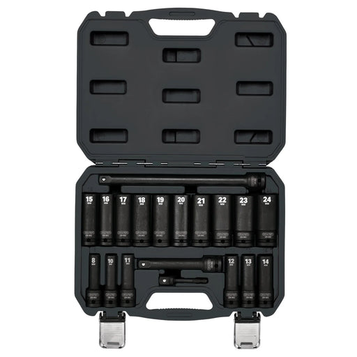 Draper Metric Deep Impact Socket Set 19 Piece 1/2" Sq. Dr.