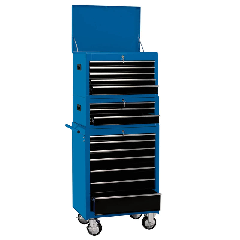 Draper Expert Tool Chest & Roller Cabinet 15 Drawer 26" Blue