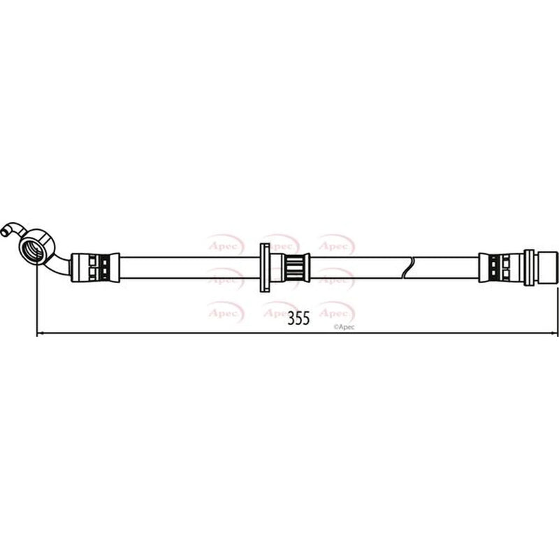 Apec Brake Hydraulic Hose Line Rear Right HOS4075