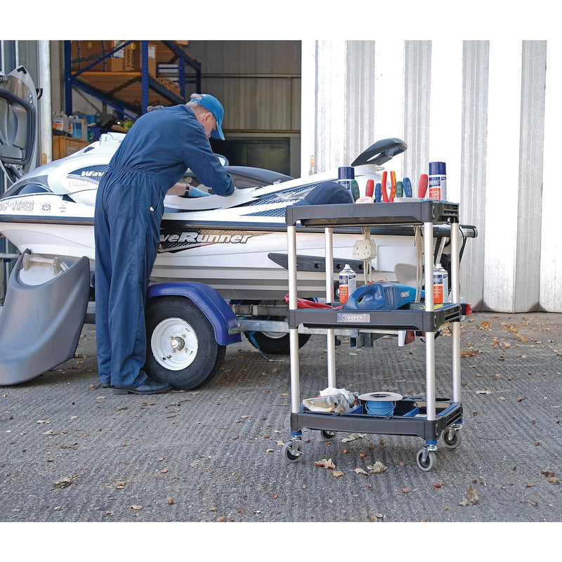 Draper Utility Cart 3 Tier with Lockable Wheels