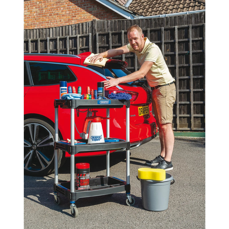 Draper Utility Cart 3 Tier with Lockable Wheels