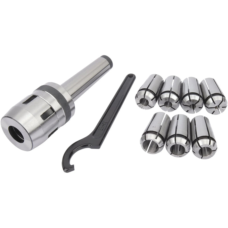 Draper Mill Chuck Set, MT3 - M12 Diameter, 4-16mm