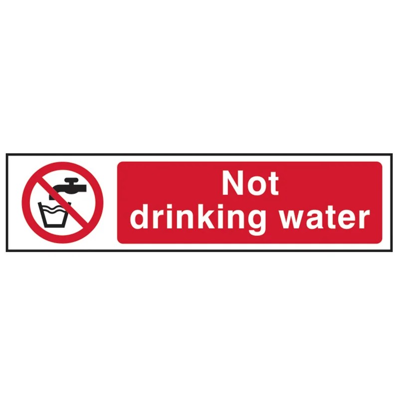 Scan Not Drinking Water - PVC Sign 200 x 50mm - 5051