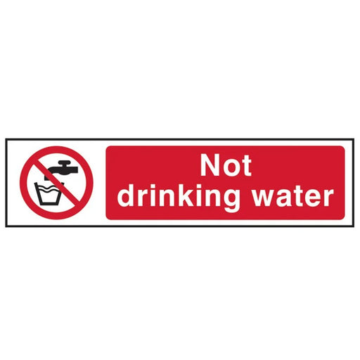 Scan Not Drinking Water - PVC Sign 200 x 50mm - 5051