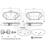Blue Print Rear Brake Pad Set ADBP420065