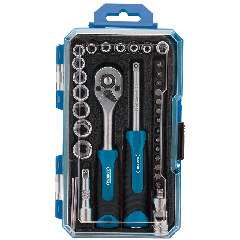 Draper Socket Set 1/4" Sq. Dr. 35 Piece