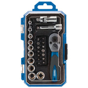 Draper Socket Set, 1/4" Sq. Dr., 27 Piece