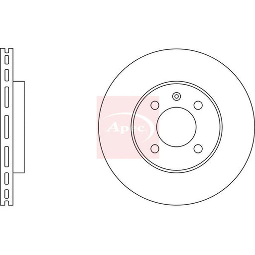 Apec 2 x Vented Front Brake Discs DSK568