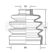 First Line Drive Shaft Bellow Kit Front Left FCB2055
