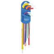 Draper Expert Hex Key Set 9 Piece Extra-Long Arm Colour Coded