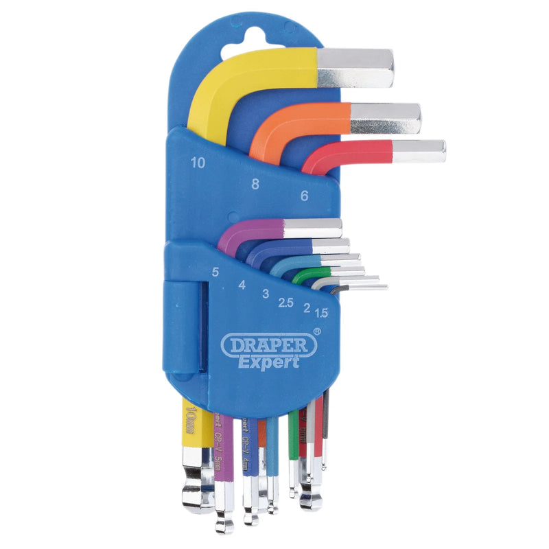 Draper Expert Hex Key Set, Metric Short Arm, 9 Piece