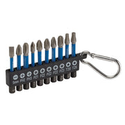 Draper Expert Impact Screwdriver Bit Set, 10 Piece, 50mm