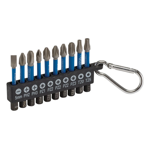 Draper Expert Impact Screwdriver Bit Set, 10 Piece, 50mm