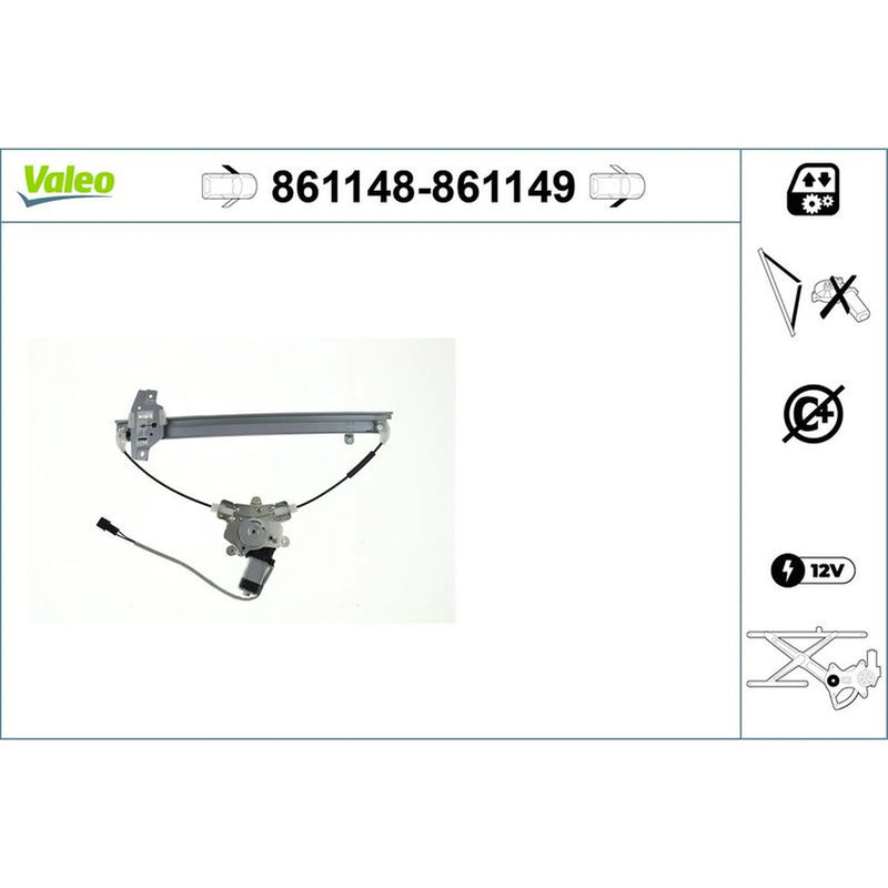 Valeo Electric Window Regulator Lifter Right Front 861149 OE 6980135100