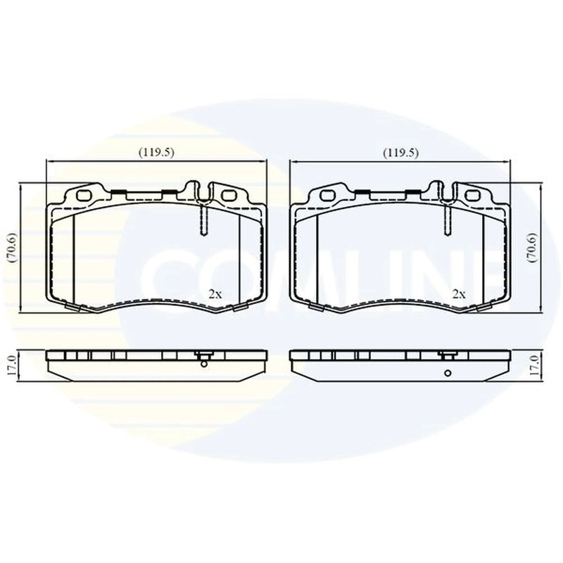 Comline 4 x Front Brake Pad Set CBP01117